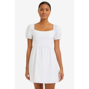 And Now This Women's Cotton Lace-up-Back Dress White Size S